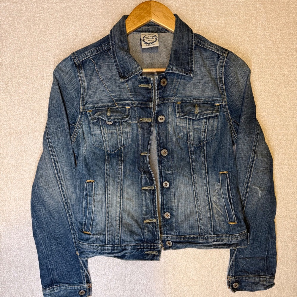 Polo Jeans Ralph Lauren Lydia Repair Jean Jacket Women's S Distressed Denim